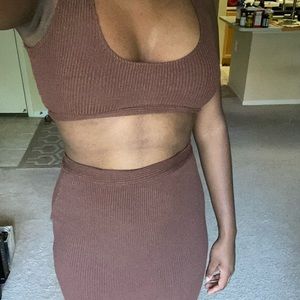 Brown two piece